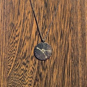 Double sided Cancer zodiac necklace